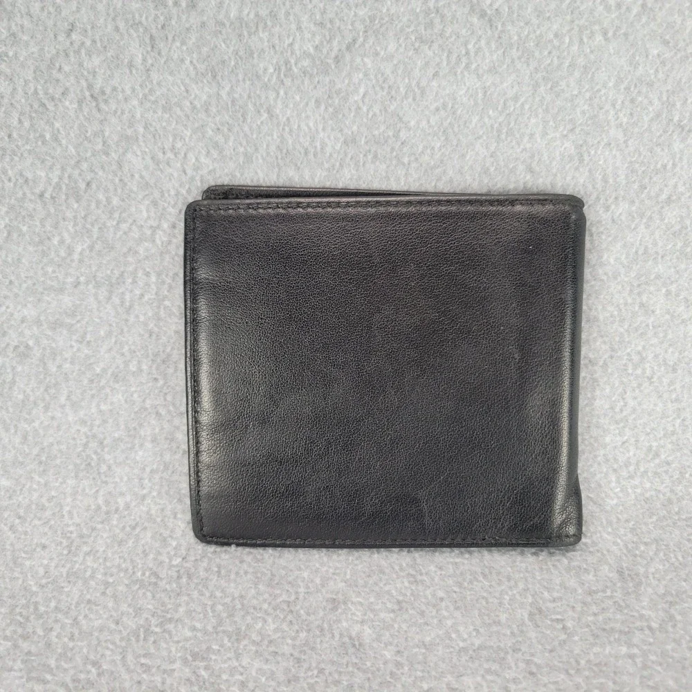 Tumi Mens Black Leather Bifold Wallet 8 Card Slots Slim‎ Professional Accessory